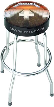 PopMarket - Metallica - Rocksax - Metallica - Master of Puppets - Bar Stool With Swivel Seat (Black/Chrome) - Multicolor