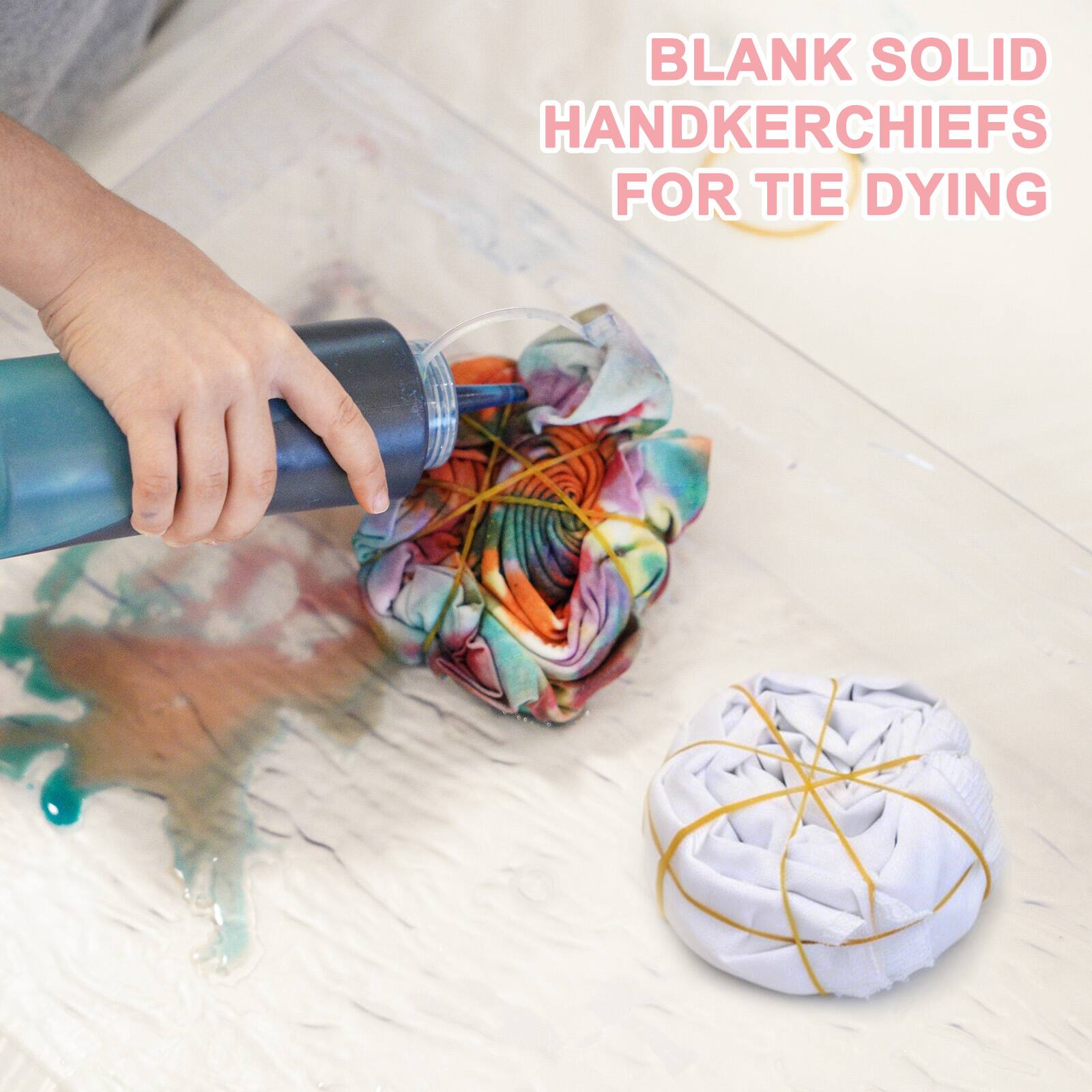 BLANK SOLID HANDKERCHIEFS FOR TIE DYING