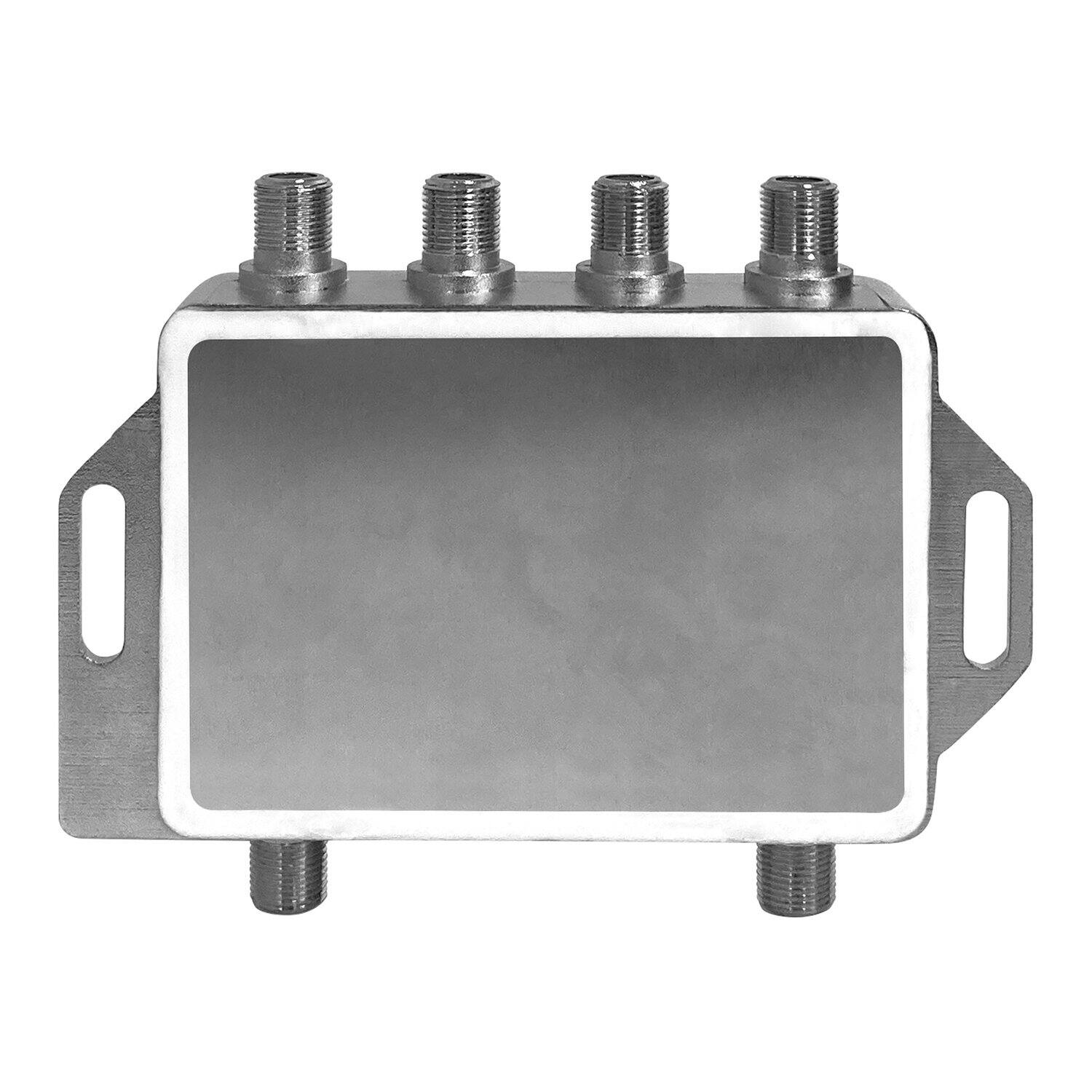 Back. Antennas Direct - 4-Output ClearStream JUICE4 Distribution Amplifier - Silver.