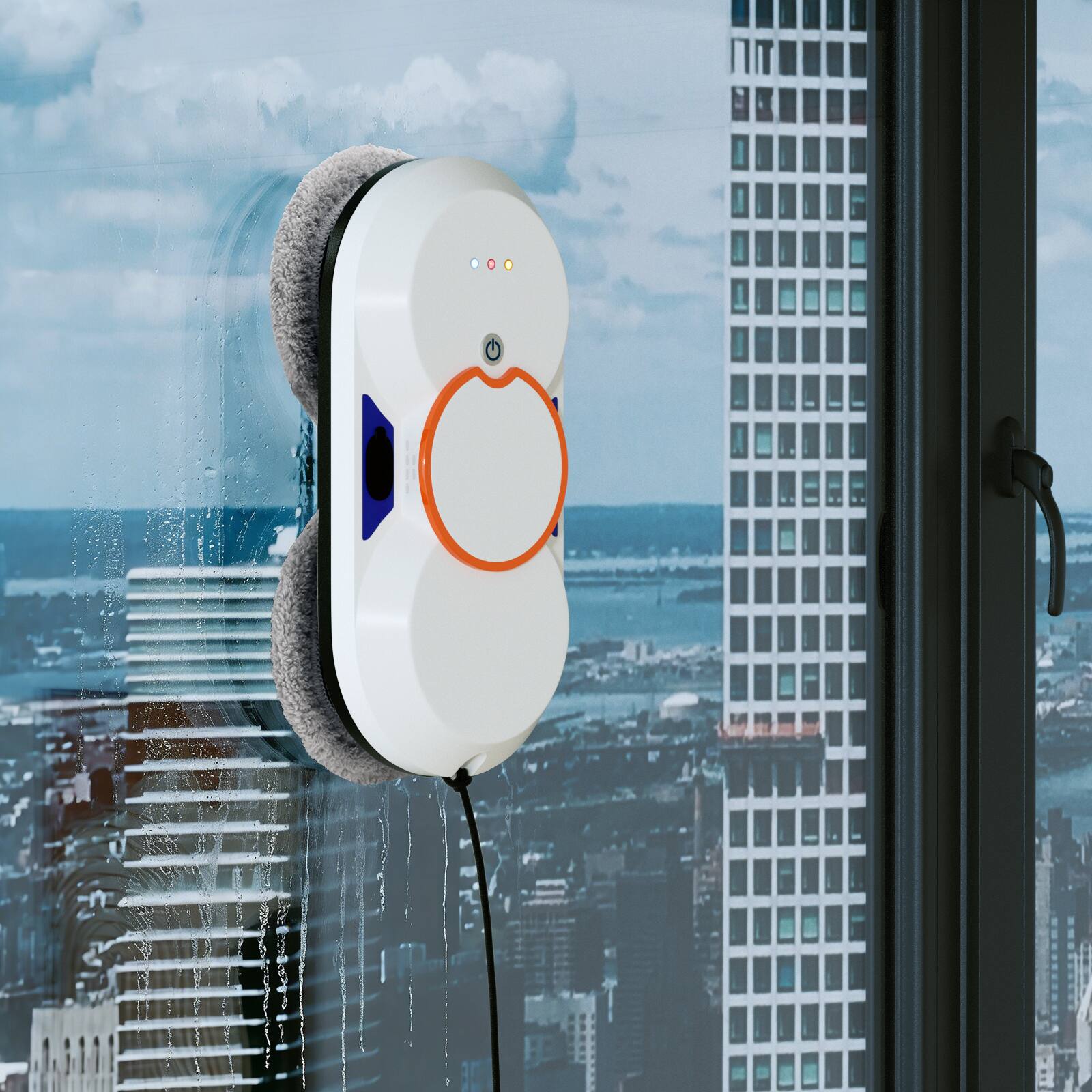 Alt View 5. Topteng - 5600Pa Smart Window Cleaning Robot - Dual Auto Water Spray, 3 Cleaning Modes, UPS Safety, for High-Rise Glass & Tiles.