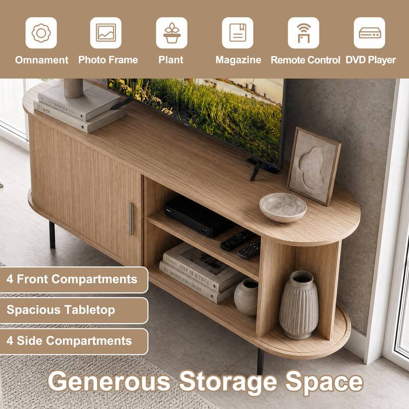 Omnament Photo Frame  
Plant  
Magazine Remote Control DVD Player  

4 Front Compartments  
Spacious Tabletop  
4 Side Compartments  

Generous Storage Space