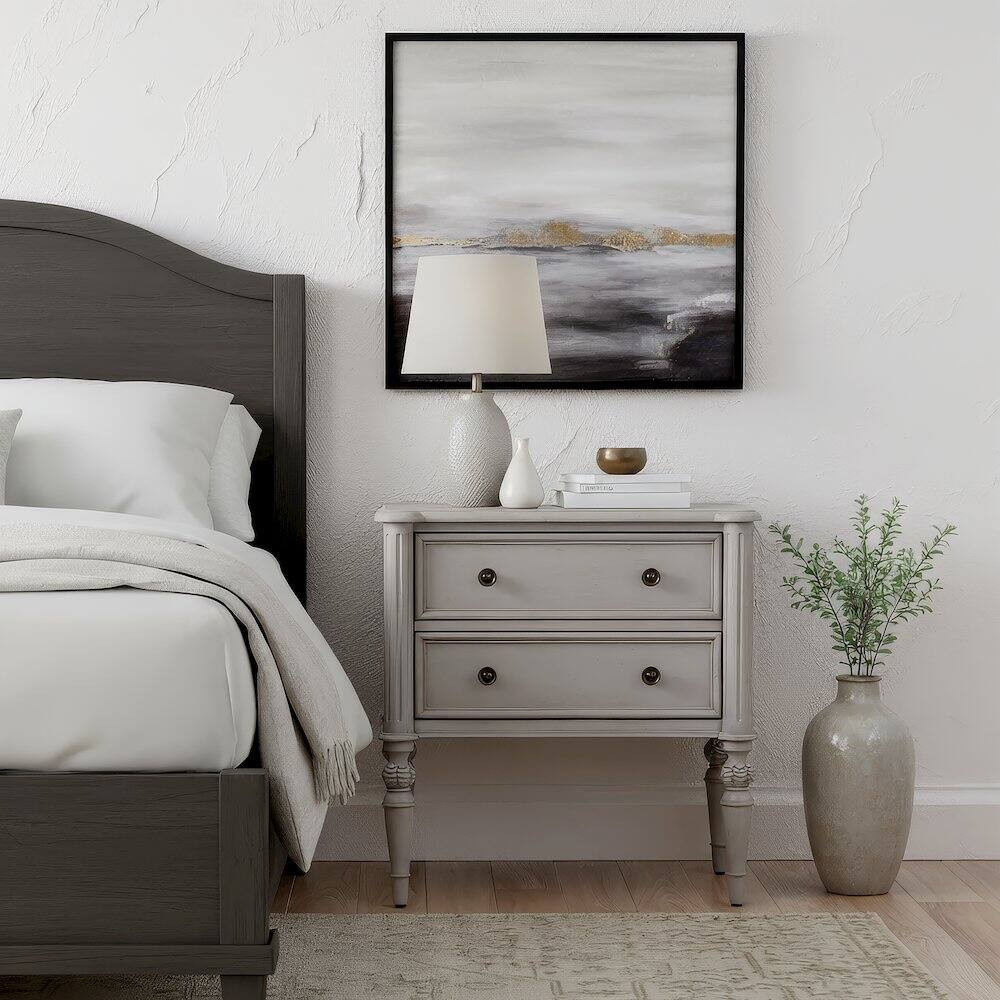 Alt View 4. Butler Specialty - Ginny 25 in. W Rectangular Wood 2 Drawer Accent Chest - Grey.