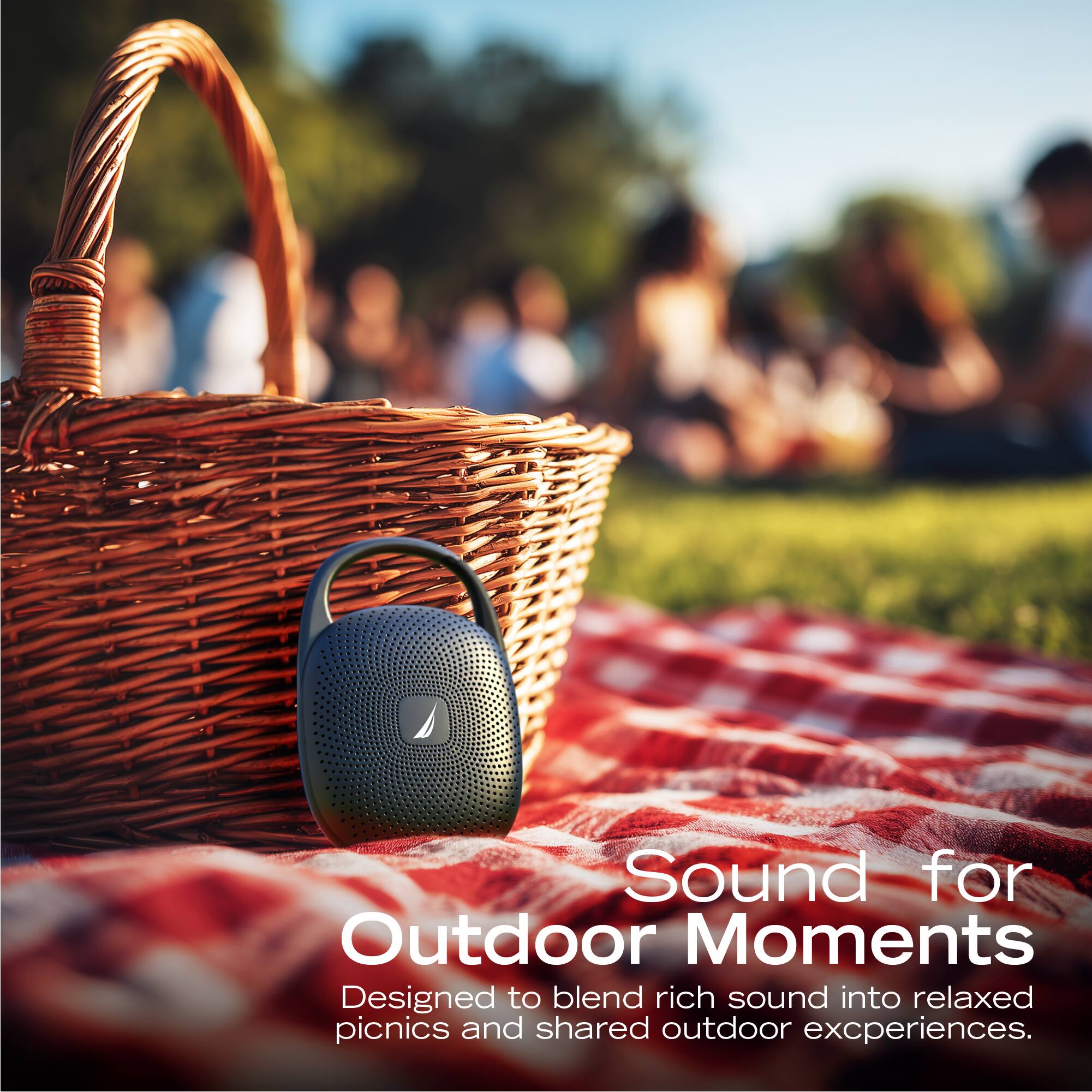 Sound for Outdoor Moments  
Designed to blend rich sound into relaxed picnics and shared outdoor experiences.