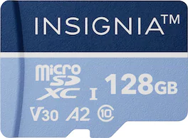 Insignia™ - 128GB microSDXC UHS-I Memory Card, Read Speed Up to 200MB/s