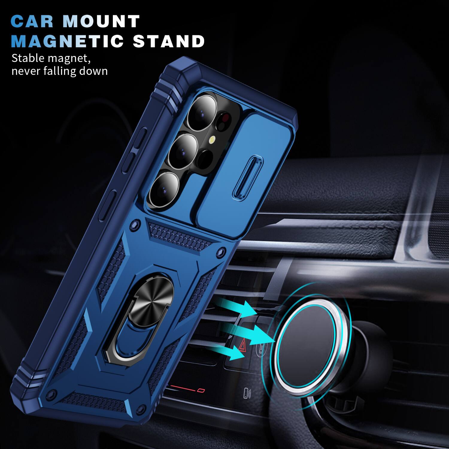 CAR MOUNT MAGNETIC STAND  
Stable magnet, never falling down