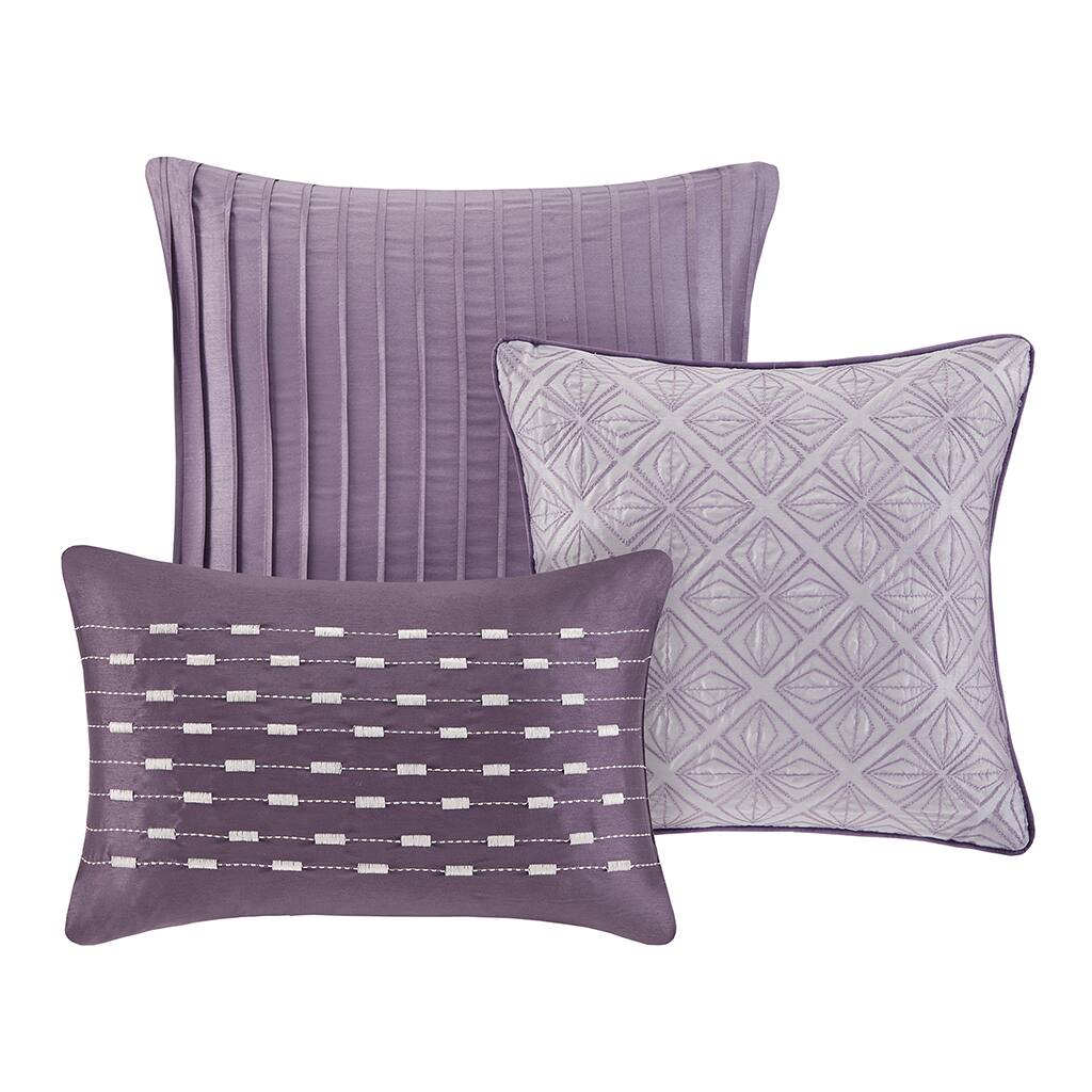 Alt View 3. Gracie Mills - Gracie Mills Pasquale Ombre Jacquard Duvet Cover Set - Purple.