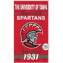 Jardine - University of Tampa Spartans 11'' x 20'' Home Of The Sign - Red