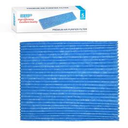 HQRP - 5-Pack Pleated Air Purifier Filters Replacement for Daikin MC70L, MCK75K, MC75K Replaces KAC017A4