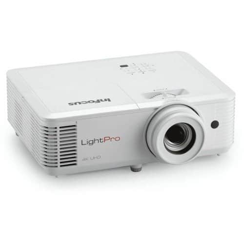 InFocus - LightPro IN0061SL 3D Standard Throw DLP Projector - 16:9 - High Dynamic Range (HDR) - 3840 x 2160 - Front - White