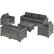 Front. Resenkos - Resenkos 5 Pieces Patio Sectional Furniture Set, Outdoor Sectional Furniture, PE Rattan, Gray - Gray.