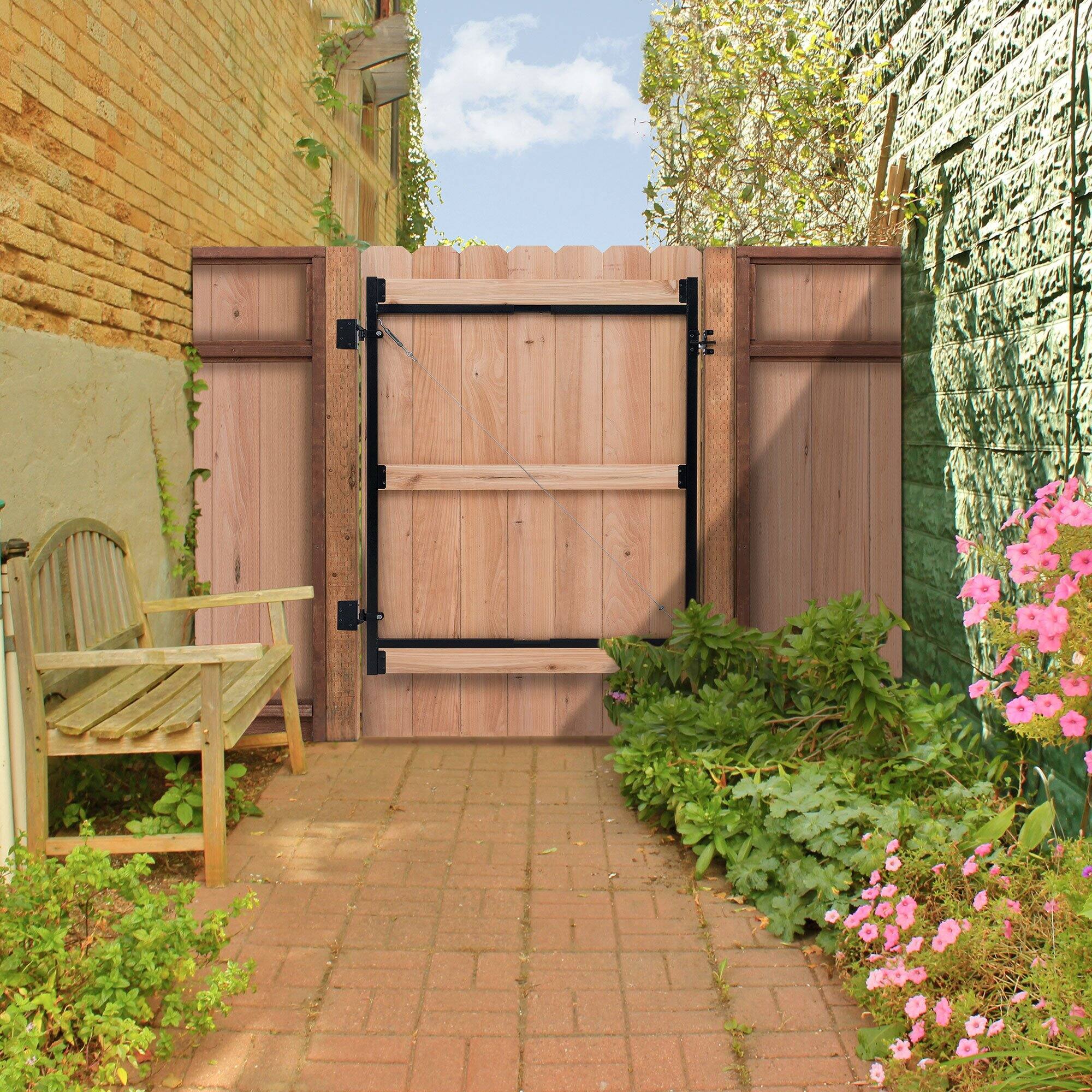 Alt View 5. Adjust-A-Gate - Adjust-A-Gate Steel Frame Gate Kit (2 Pack) & Adjust-A-Gate Steel Frame Gate Kit - Black.