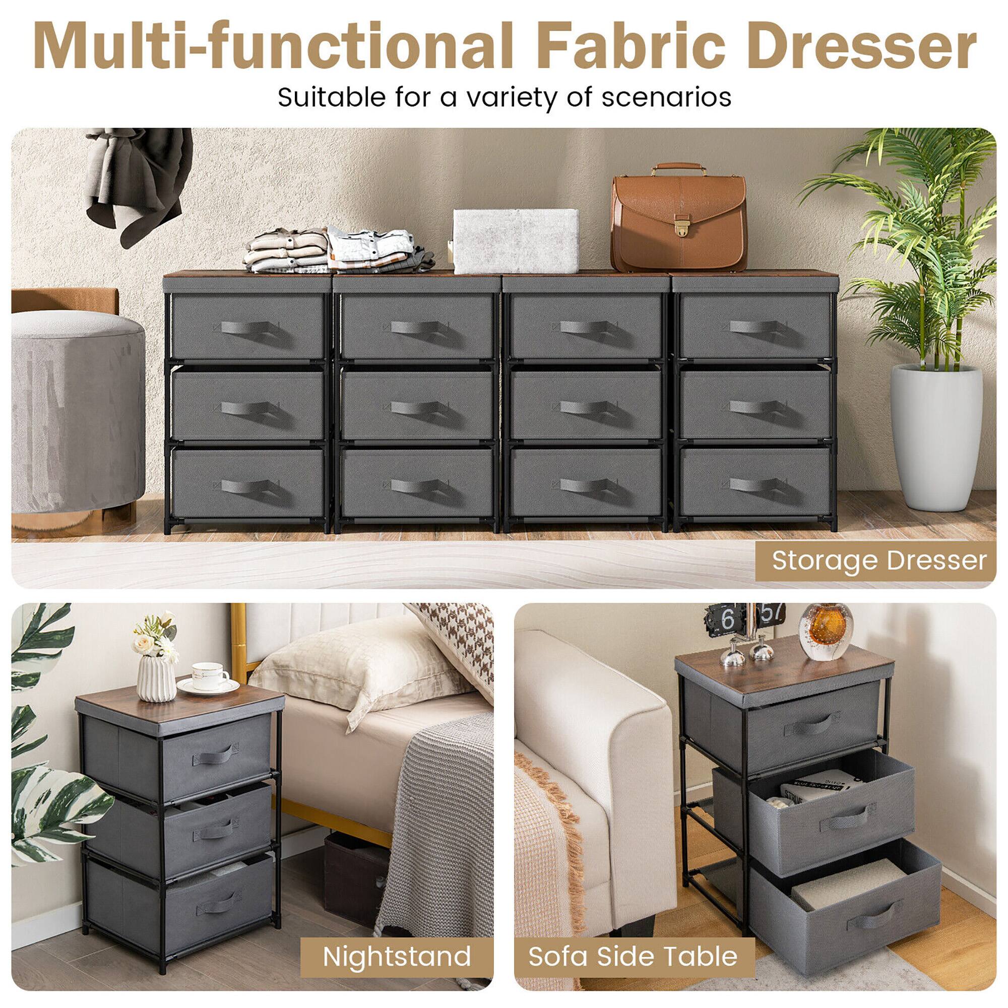 Multi-functional Fabric Dresser Suitable for a variety of scenarios Storage Dresser 6 o Nightstand Sofa Side Table