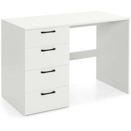 Kadyn - 43.5 Inch Computer Desk with 4 Large Drawers- Home Office Desks, Gaming Computer Desks for Study,Working,Writing - White