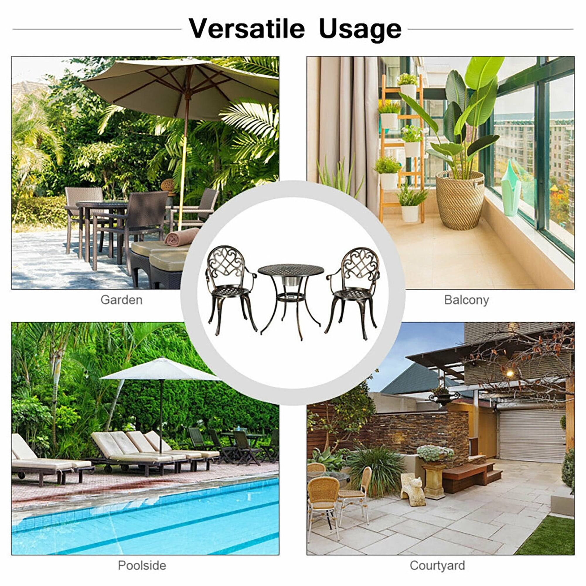 Versatile Usage

- Garden
- Balcony
- Poolsides
- Courtyard
