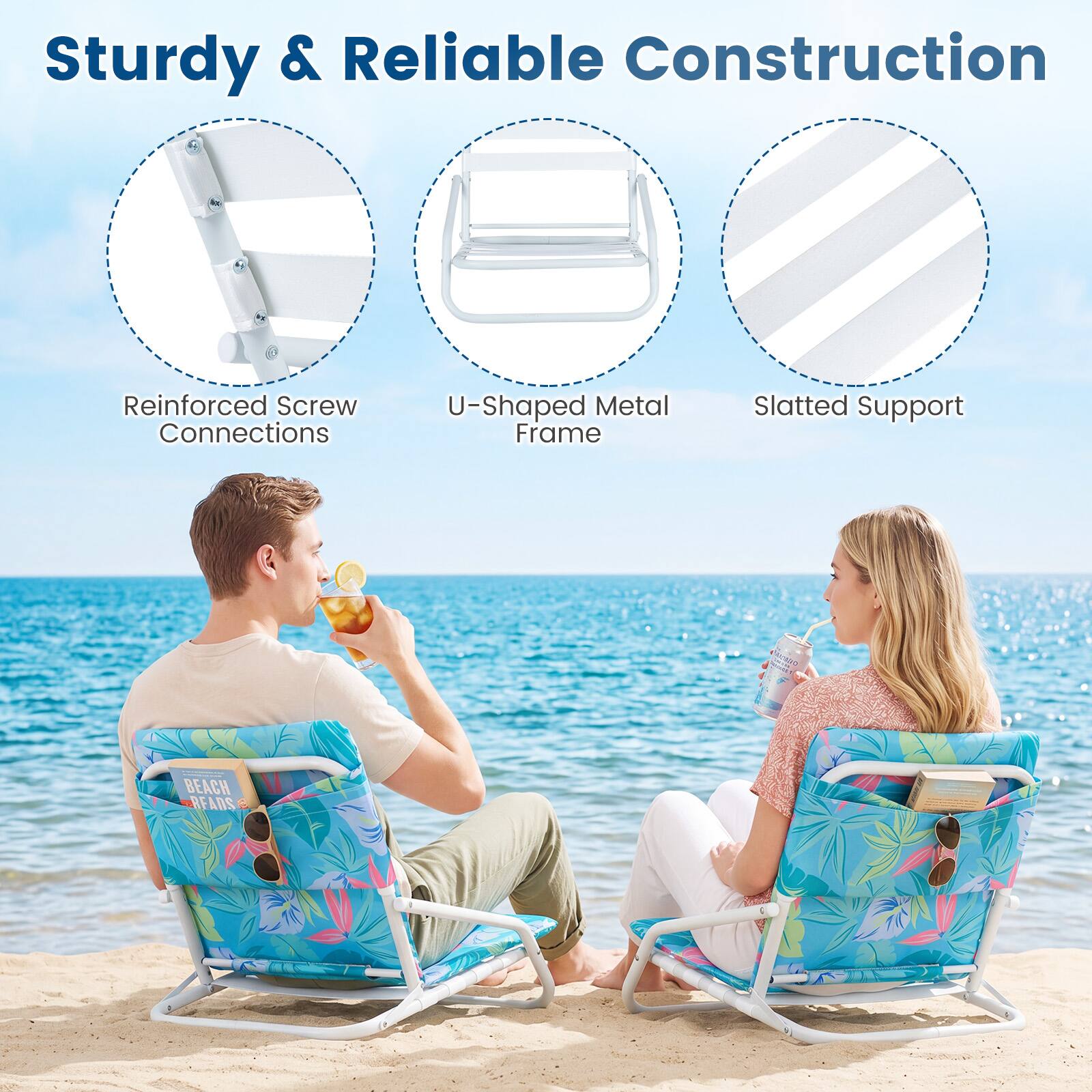 Sturdy & Reliable Construction  
Reinforced Screw Connections  
U-Shaped Metal Frame  
Slatted Support