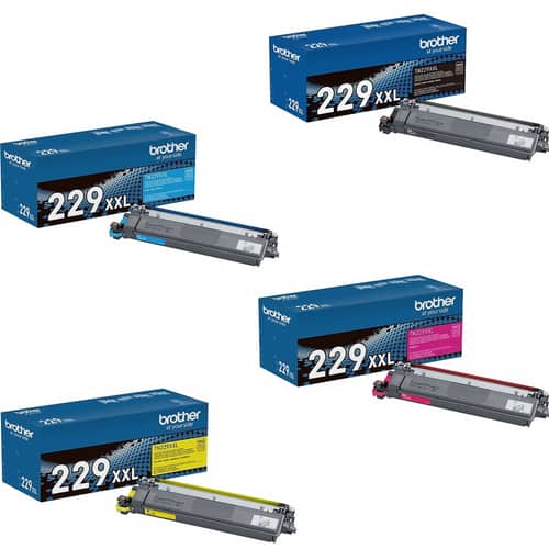 Brother - TN229XXL Extra High Yield Toner Cartridges: Black/Cyan/Magenta/Yellow, 4-Pack