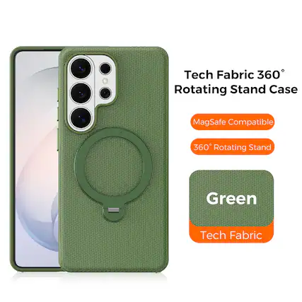 Tech Fabric 360° Rotating Stand Case
MagSafe Compatible
360° Rotating Stand
Green
Tech Fabric