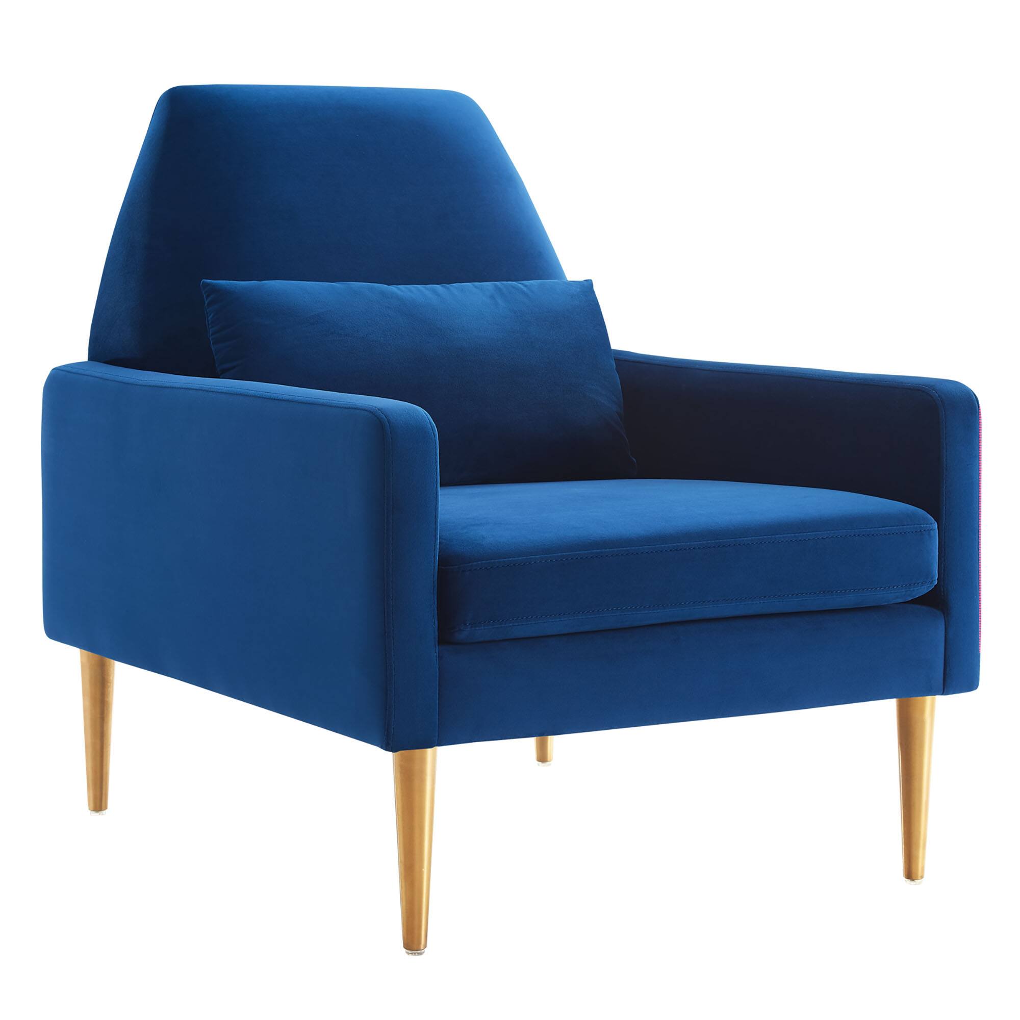 Angle. Modway - Liliana Performance Velvet Armchair by Modway - Navy.