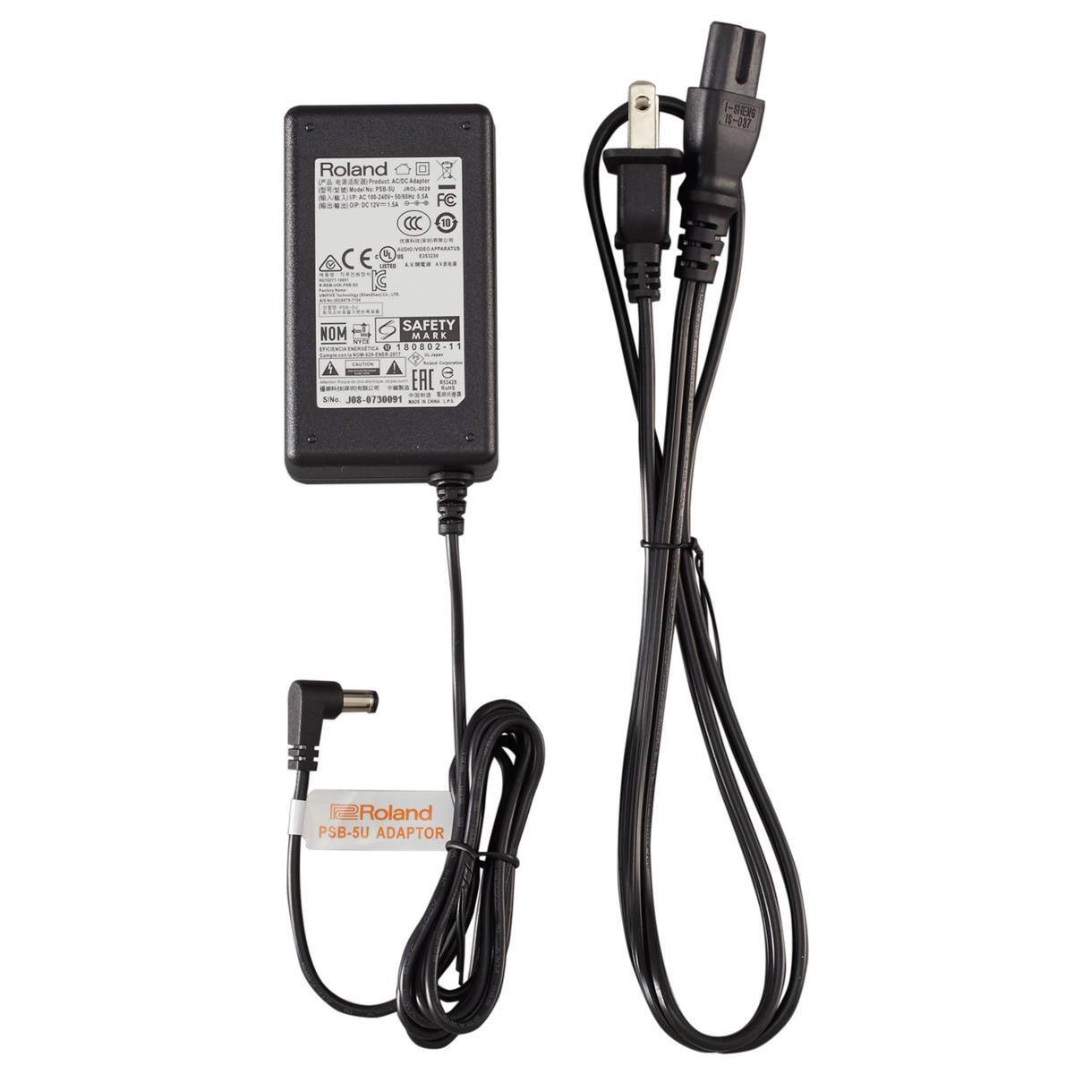 15-037  
Roland  
ALD FC CCC 10 AUDIO-VIDE APPARATUS 65 (20324 CE USTORS LIBER  
MON  
SAFETY MARK 180802-11  
EAC IDA Total 5% 303-8730091  
Roland PSB-5U ADAPTOR