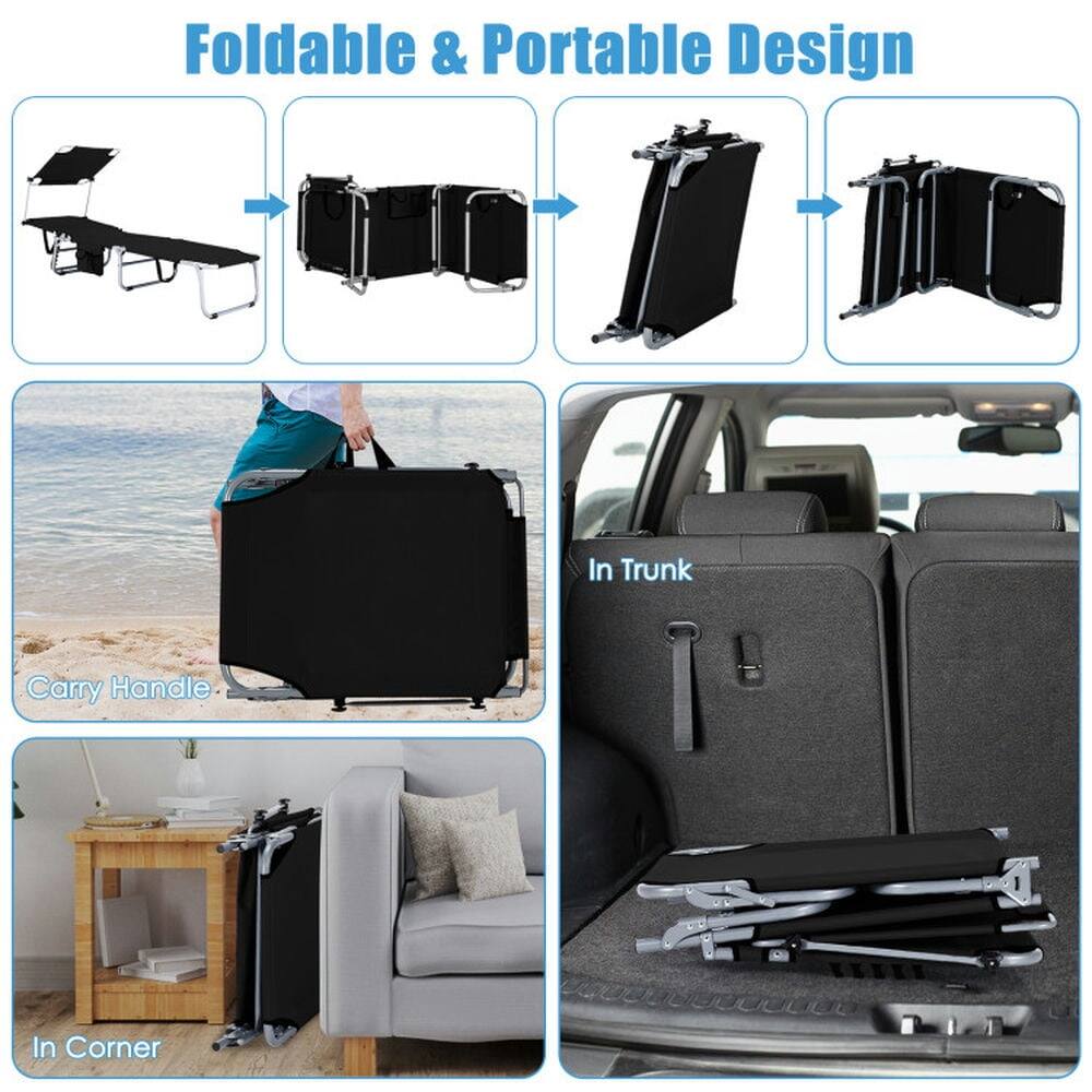 Foldable & Portable Design

- Carry Handle
- In Trunk
- In Corner