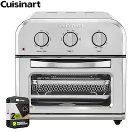 Cuisinart - Compact AirFryer/Convection Toaster Oven Steel with 2 Year Extended Warranty Bundle - Stainless Steel