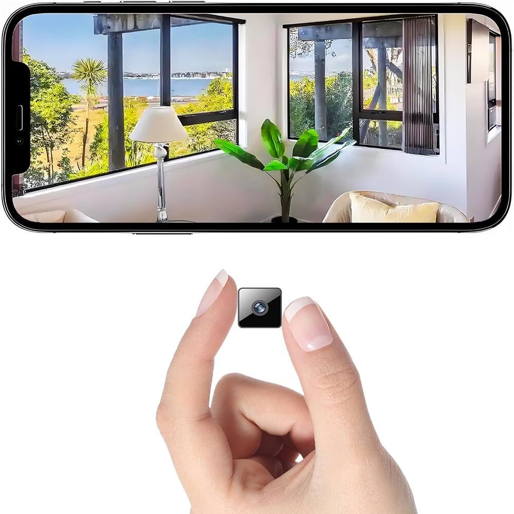 RTMB - Mini Wireless Security Camera, Small Home WiFi 1080P Micro HD Magnetic - Black