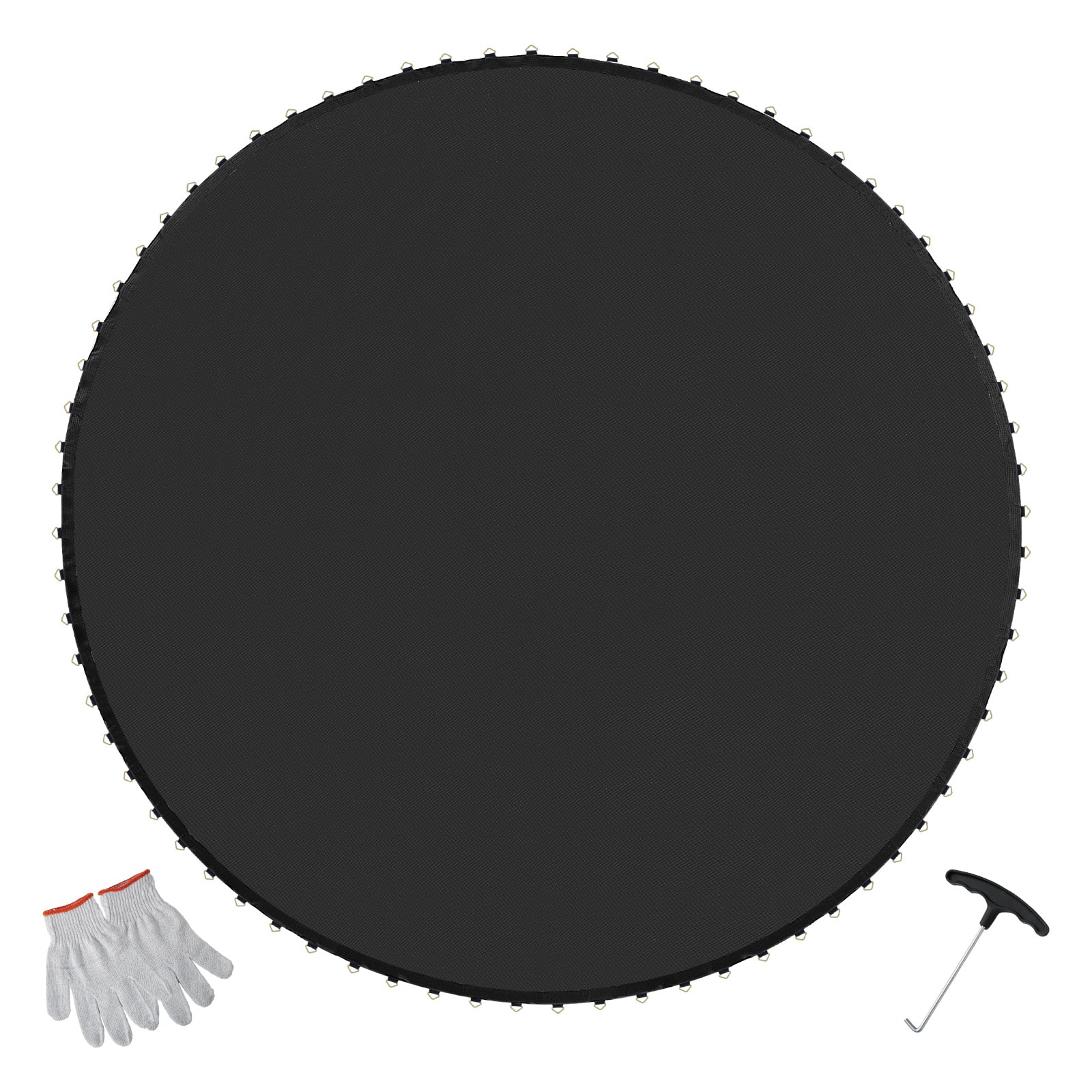 VEVOR - Replacement Trampoline Mat, 12ft Frame, Universal Jumping Mat for 12ft Round Trampoline, Reinforce UV-Resistant Mat - black