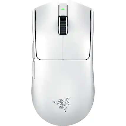 Front. Razer - Viper V3 Pro Ultra Lightweight Optical Gaming Mouse with 95 Hour Battery Life - 8k Polling Rate - White.