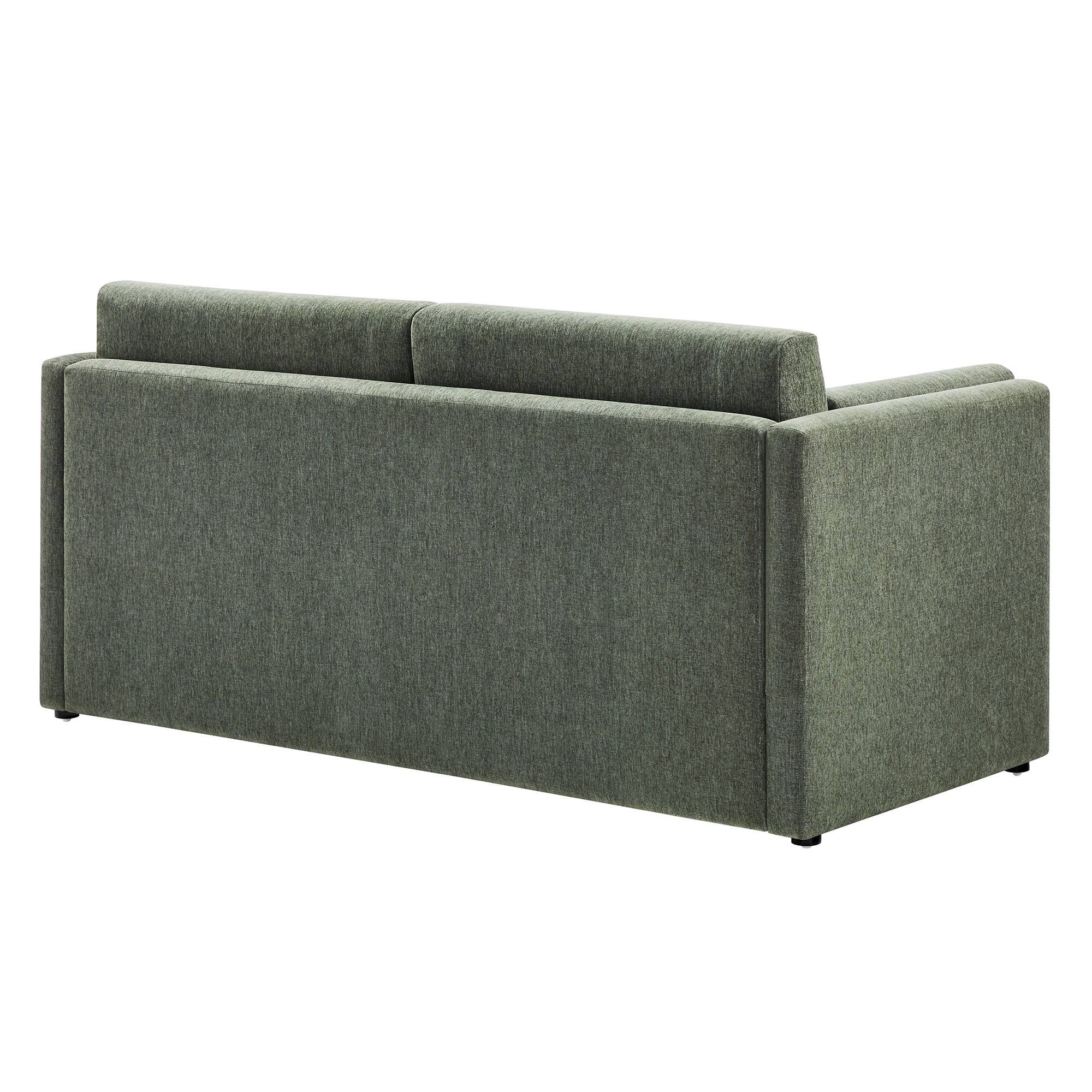 Alt View 1. Modway - Linden Upholstered Heathered Chenille Sofa by Modway - Green.