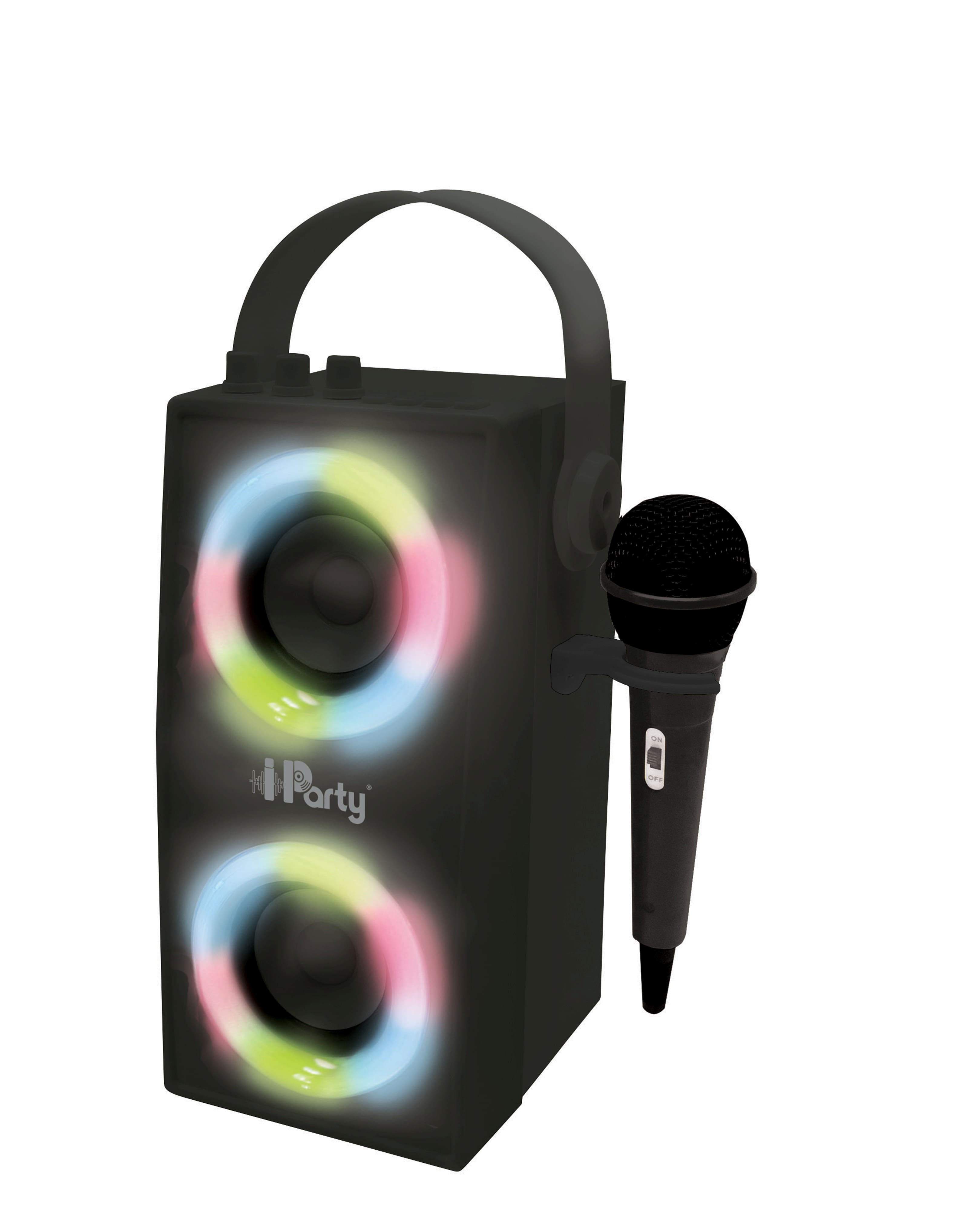 Lexibook - Portable Bluetooth Speaker with Mic and Amazing Lights Effects
