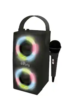 Lexibook - Portable Bluetooth Speaker with Mic and Amazing Lights Effects