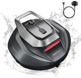 UItenic - Pooleco 10 Cordless Robotic Pool Cleaner w/ Dual Motors, 90 Min Runtime & 850 sq. ft. Automatic Pool Vacuum - Gray