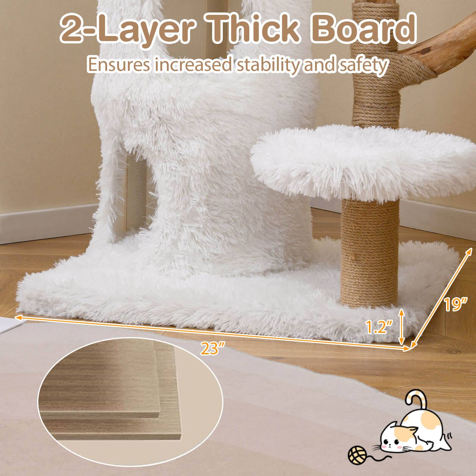 2-Layer Thick Board Ensures increased stability and safety  
23" x 1.2" x 19"