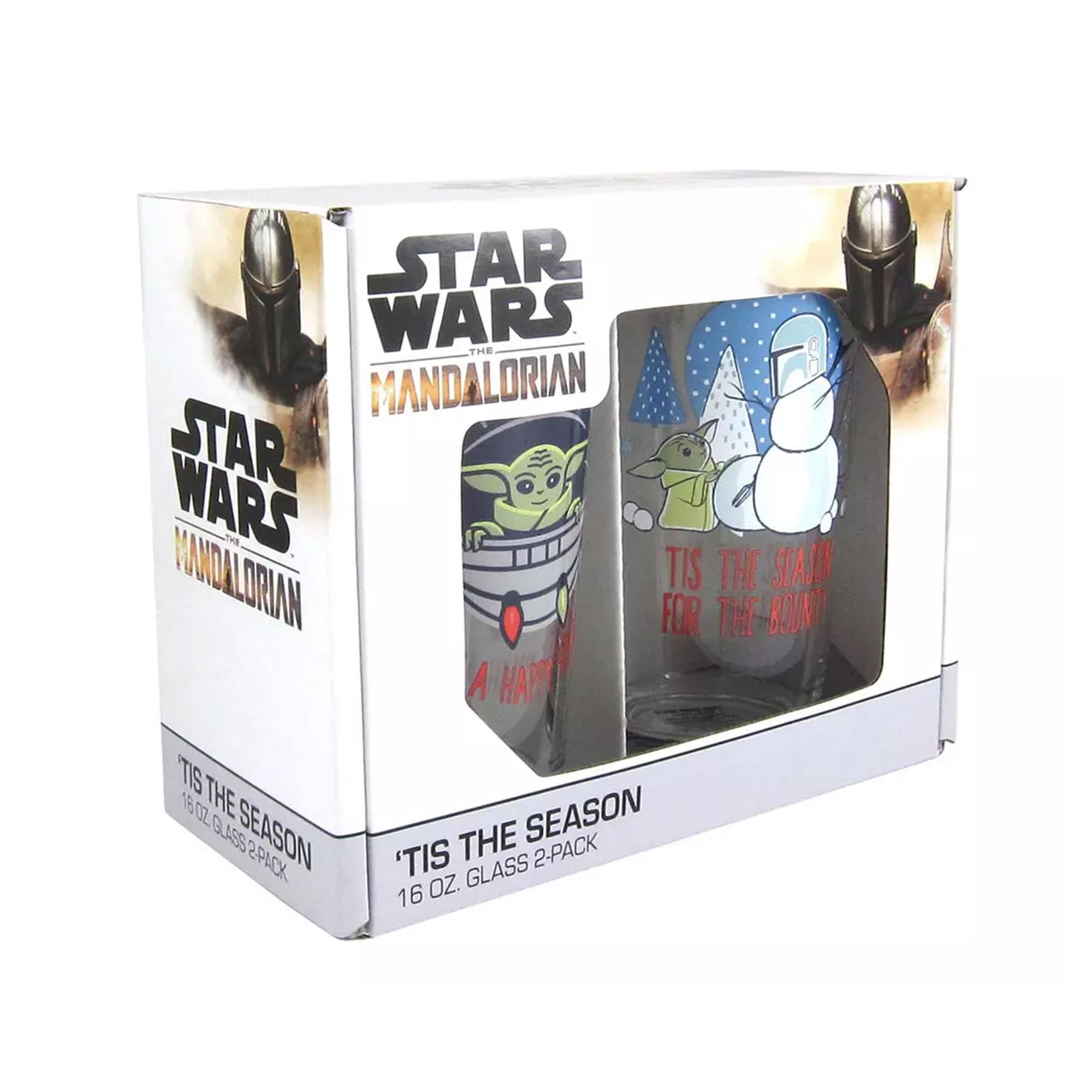 STAR WARS THE MANDALORIAN  
'TIS THE SEASON  
16 OZ. GLASS 2-PACK  

STAR WARS THE MANDALORIAN  
A HAPPY SEASON  
'TIS THE SEASON FOR THE BOUNTY  
16 OZ. GLASS 2-PACK