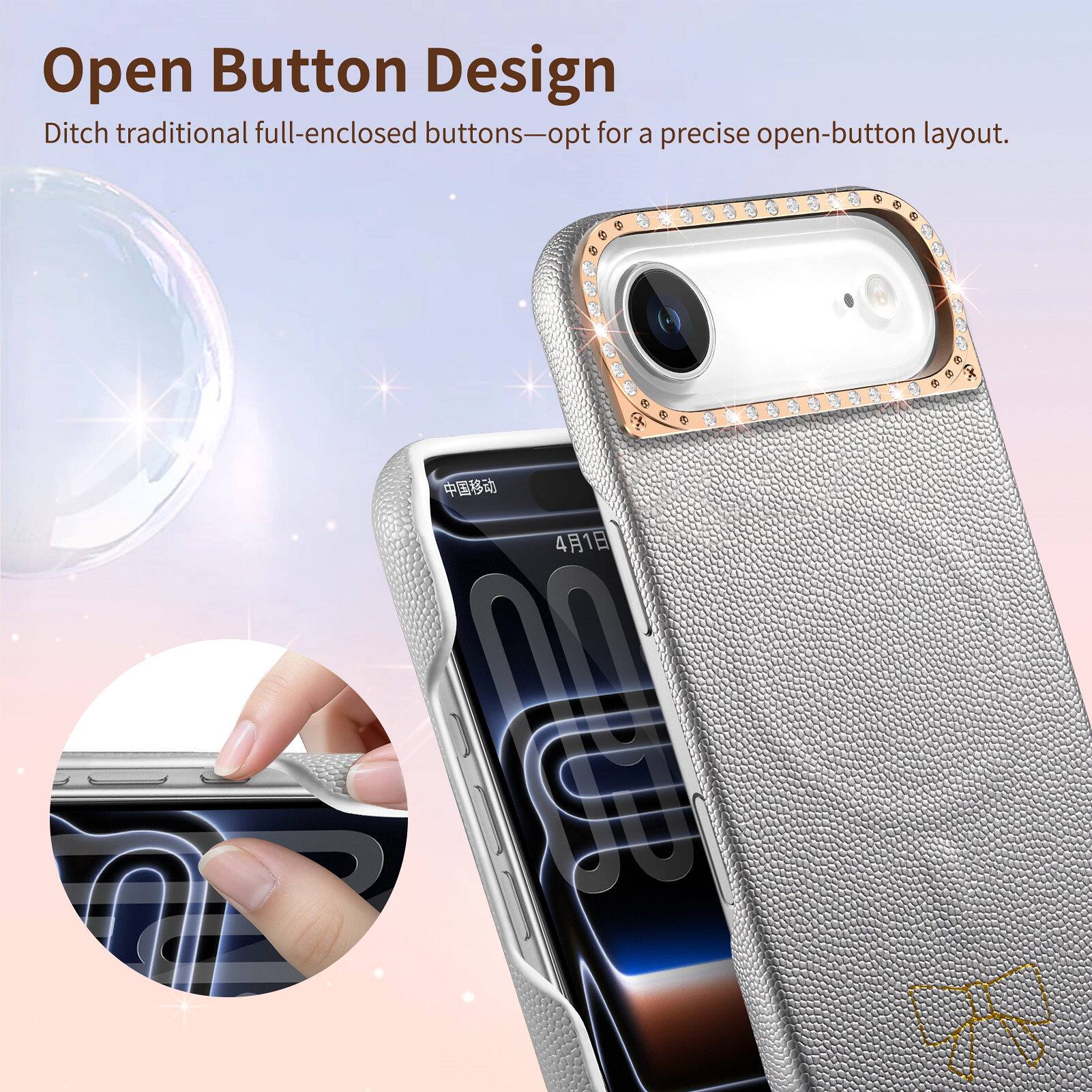 Open Button Design  
Ditch traditional full-enclosed buttons—opt for a precise open-button layout.