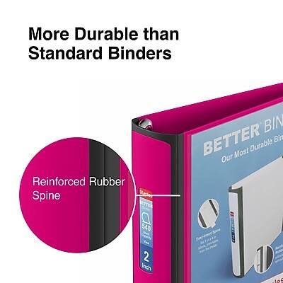 More Durable than Standard Binders

Reinforced Rubber Spine

BETTER BIN
Our Most Durable Binder

540
2 Inch