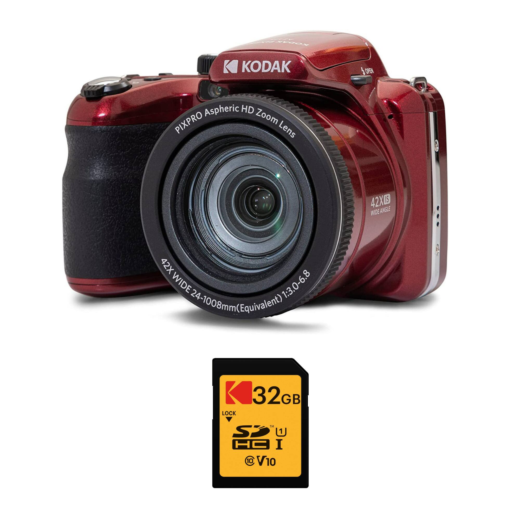 Kodak - Pixpro AZ425 Astro Zoom 20MP Camera With 42x Zoom with 32GB SD - Red