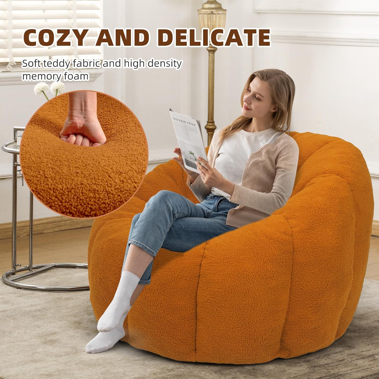 COZY AND DELICATE

Soft teddy fabric and high density memory foam