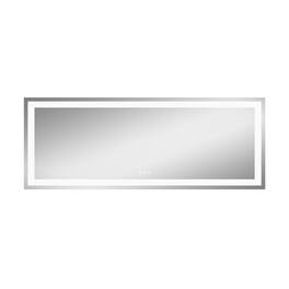 Boyel Living - 32 in W x 84 in L Rectangular Frameless Wall Bathroom Vanity Mirror with Front and Backlit and Anti Fog