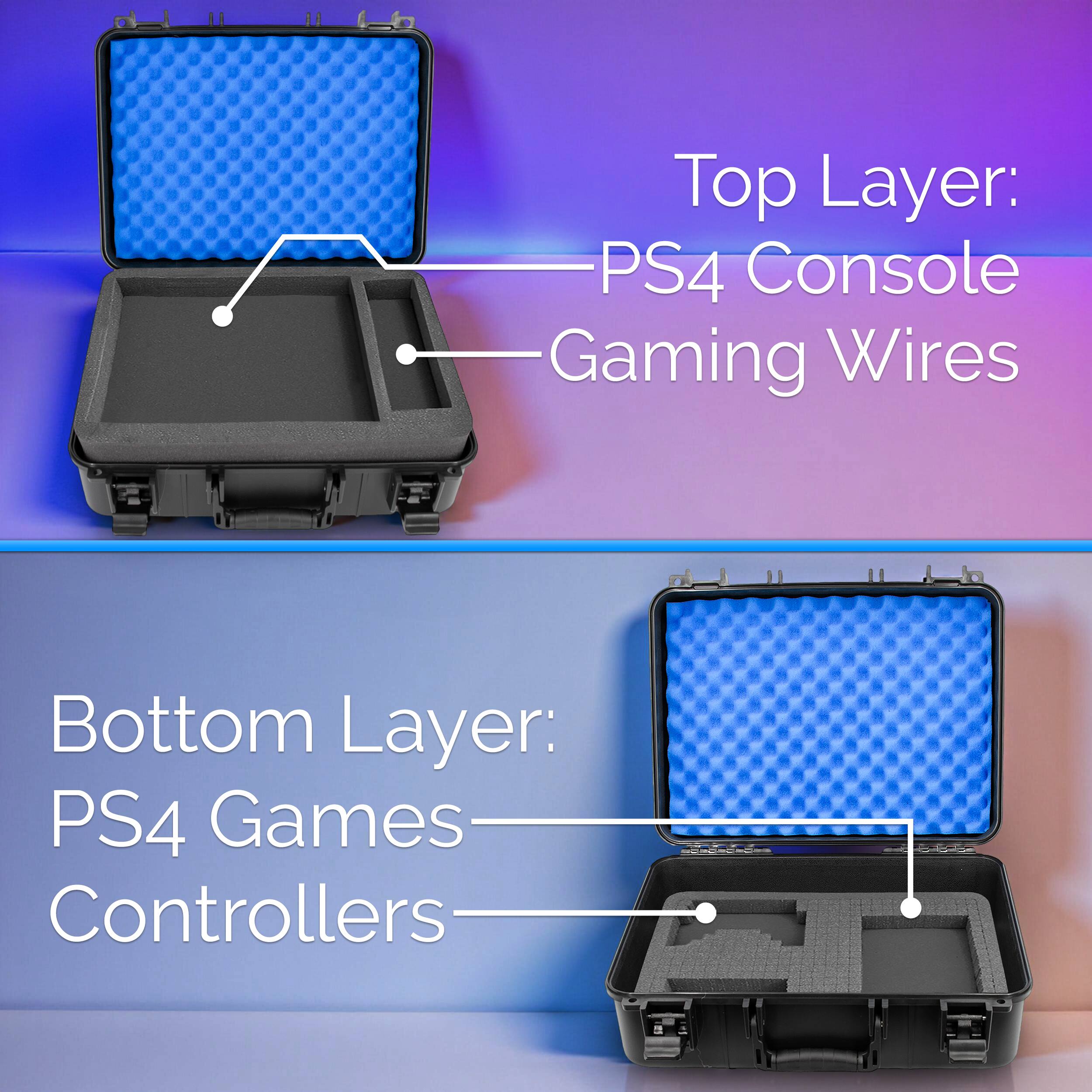 Top Layer: PS4 Console Gaming Wires  
Bottom Layer: PS4 Games Controllers
