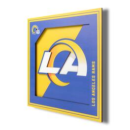 YouTheFan - Los Angeles Rams 12'' x 12'' 3D Logo Wall Art - Multicolor