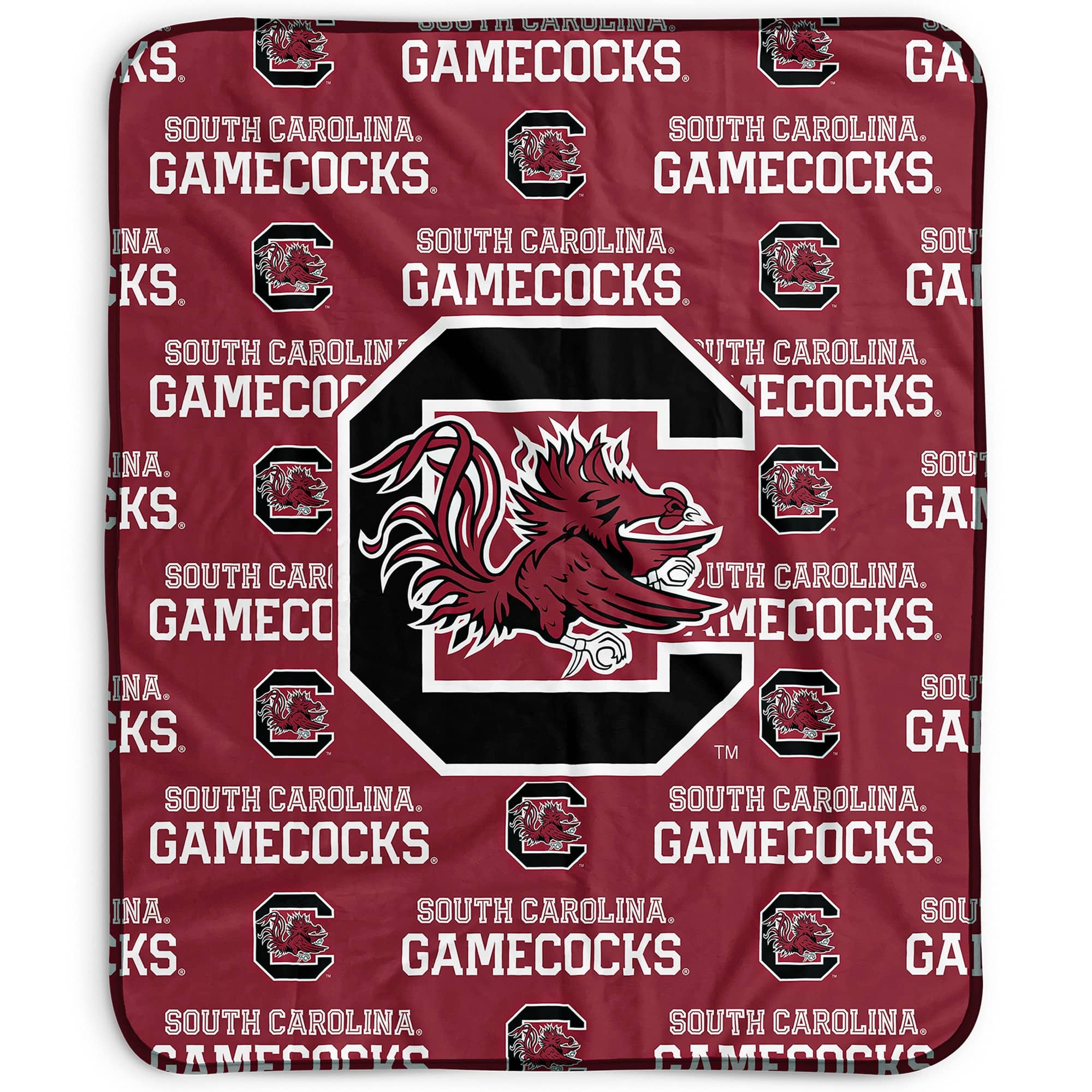 Pegasus - South Carolina Gamecocks 50" x 60" Repeat Wordmark Fleece Blanket - Multicolor