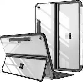 Fintie - Hard Case for Microsoft Surface Pro 12" 1st Edition (2025 Release) Shockproof Folio Rugged Cover with Back Shell - Clear