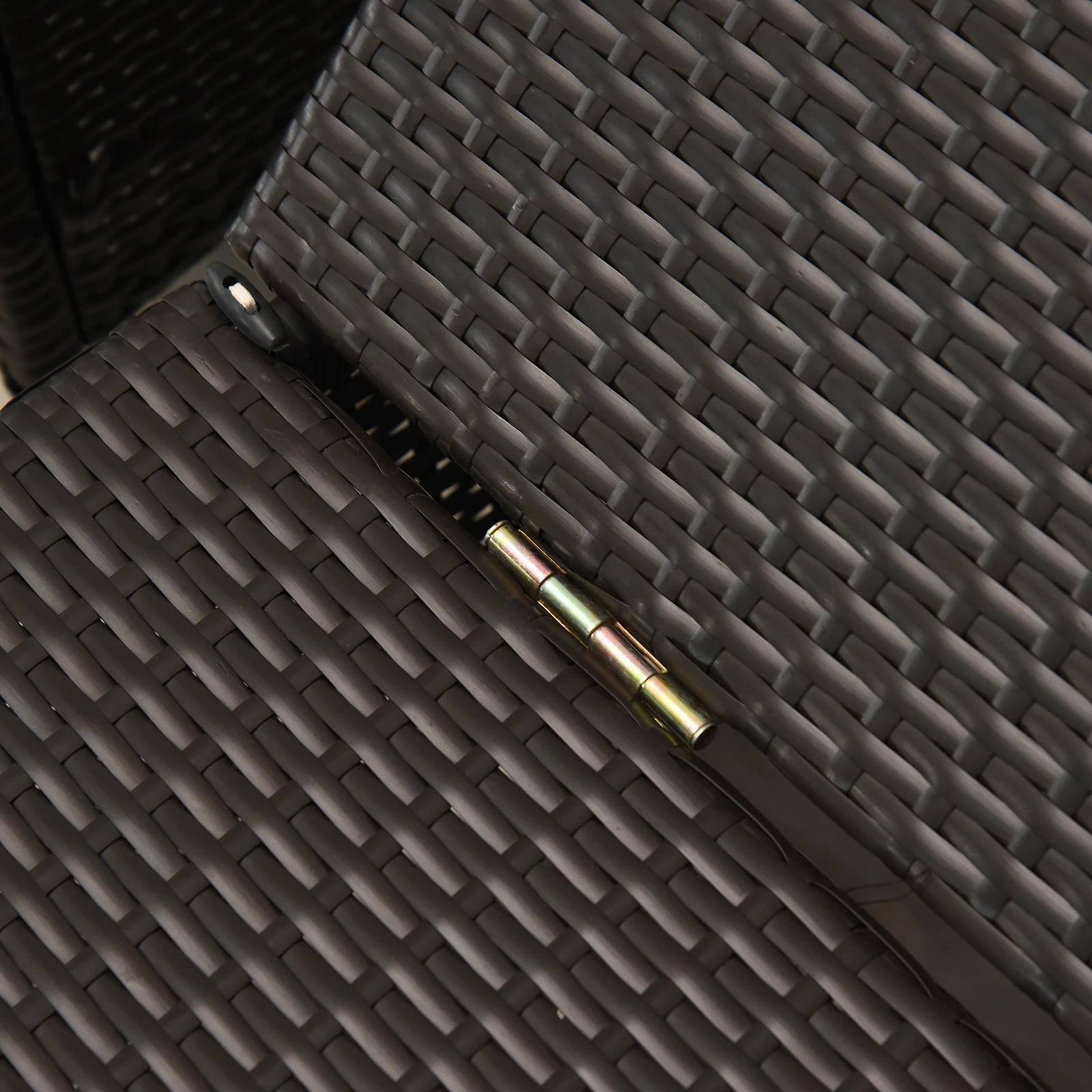 Alt View 5. Spaco - Spaco 2PCS Adjustable Chaise Lounge, PE Rattan Pool Table Teak Accent - Cream White.