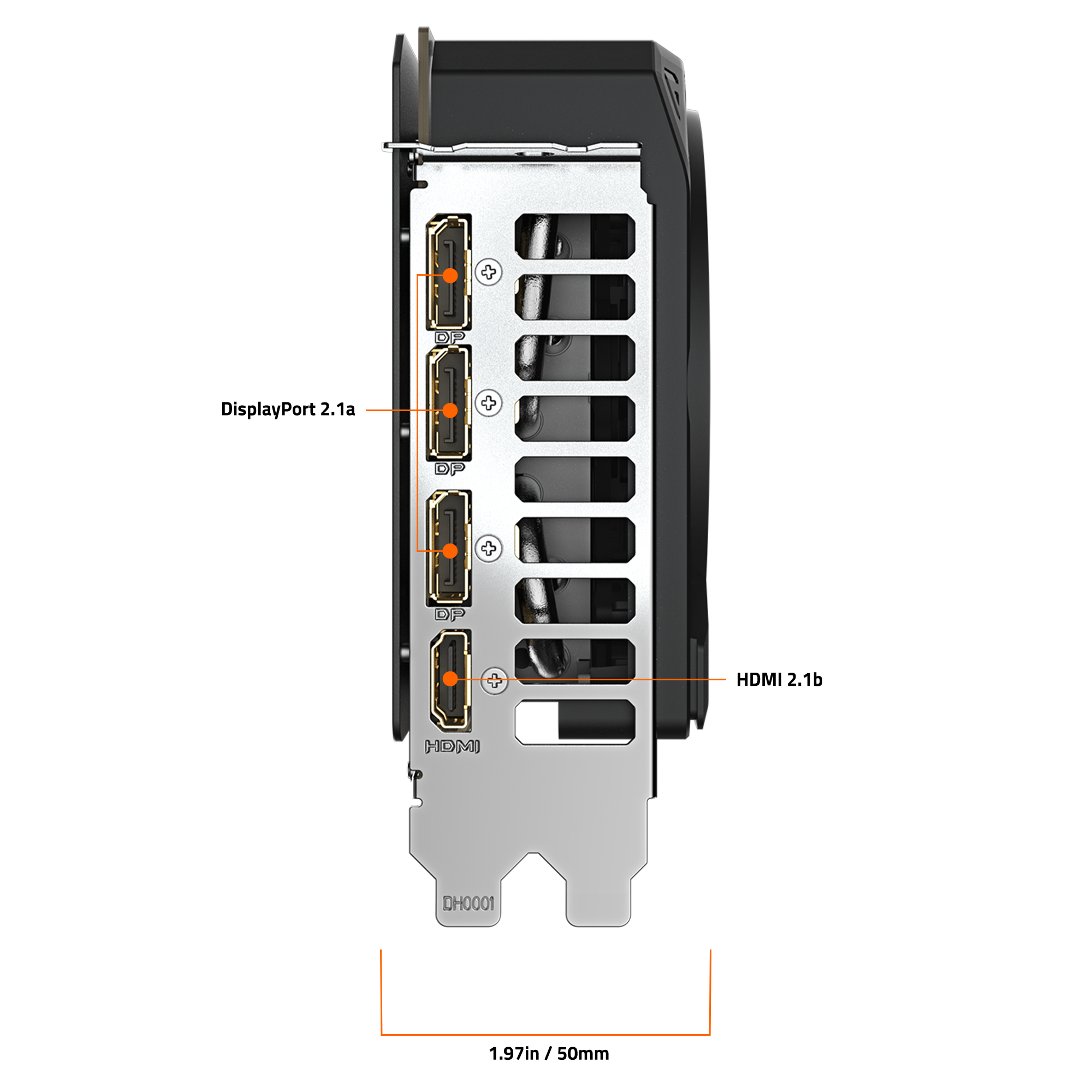 Alt View 5. GIGABYTE - NVIDIA GeForce RTX 5070 Ti WINDFORCE SFF 16G GDDR7 PCI Express 5.0 Graphics Card - Black.