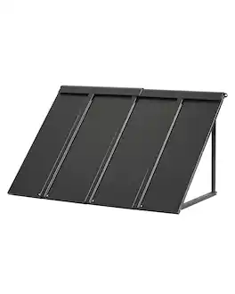VEVOR - Fixed Metal Awning 44 x 24 in, Window Awning Door Canopy, Stable Triangle Steel Frame Awnings for Doors Exterior Rain - Black