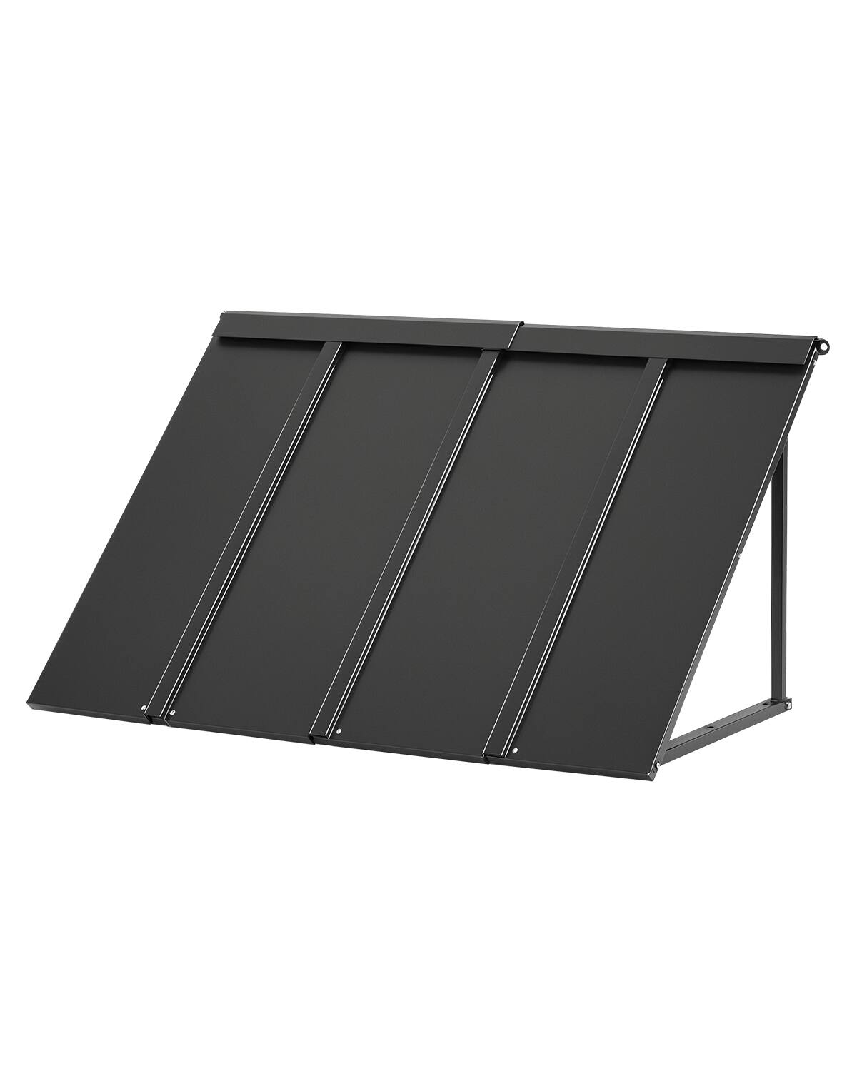 VEVOR - Fixed Metal Awning 44 x 24 in, Window Awning Door Canopy, Stable Triangle Steel Frame Awnings for Doors Exterior Rain - Black