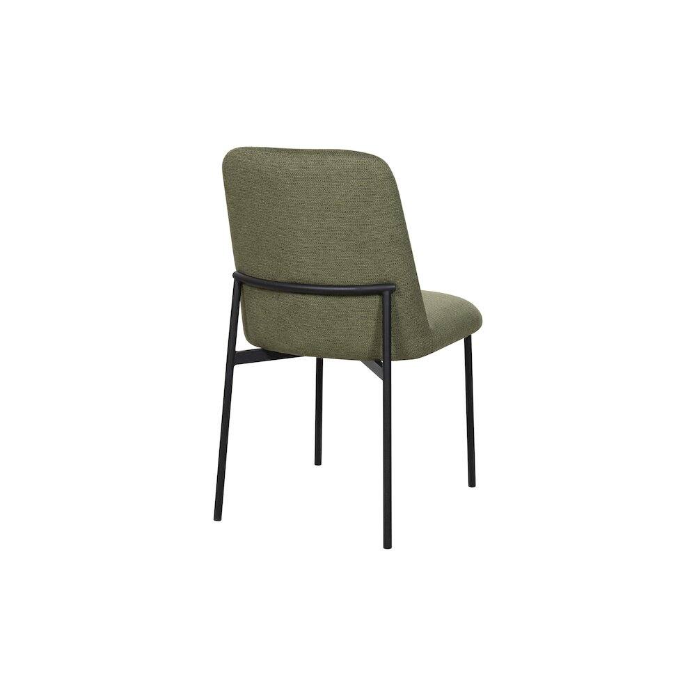 Alt View 3. New Classic Furniture - Erik Metal & Fabric Side Chair (Set of 2), Green - Green.