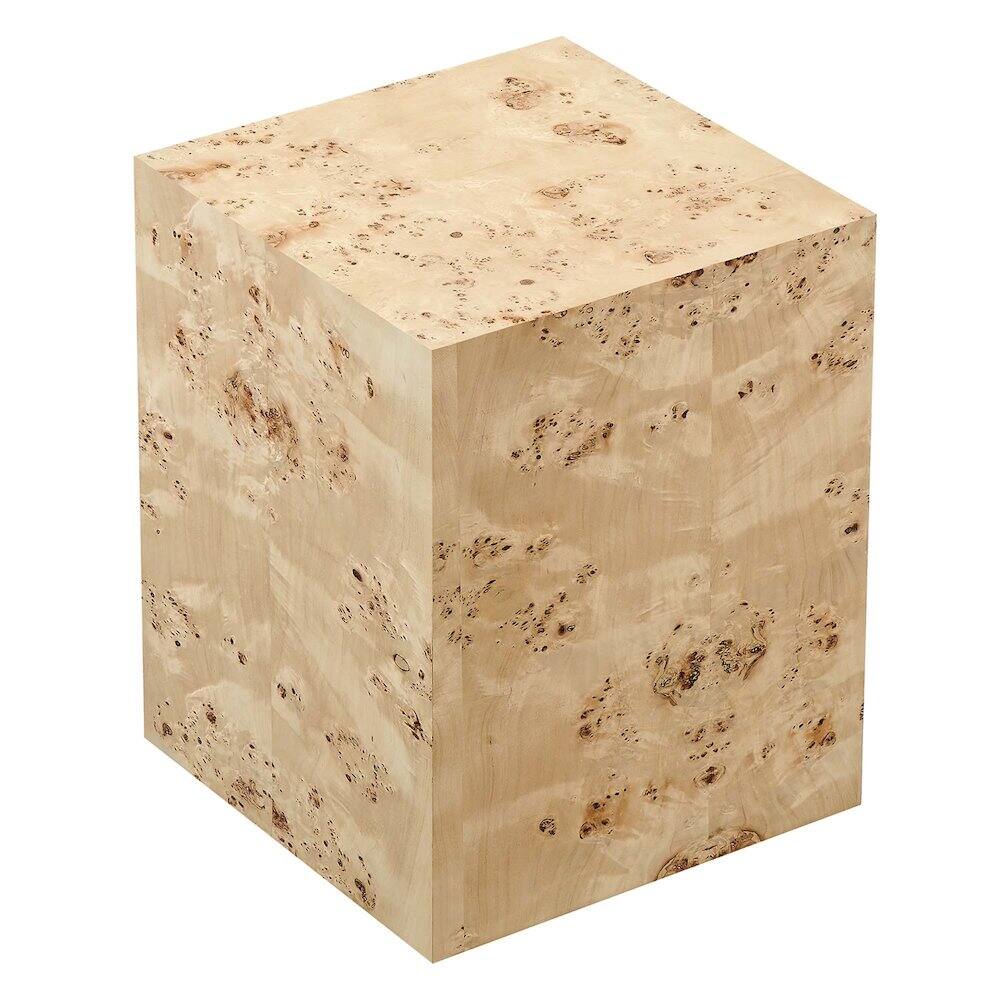 Alt View 1. Modway - Cosmos 16" Square Burl Wood Side Table - Pink.