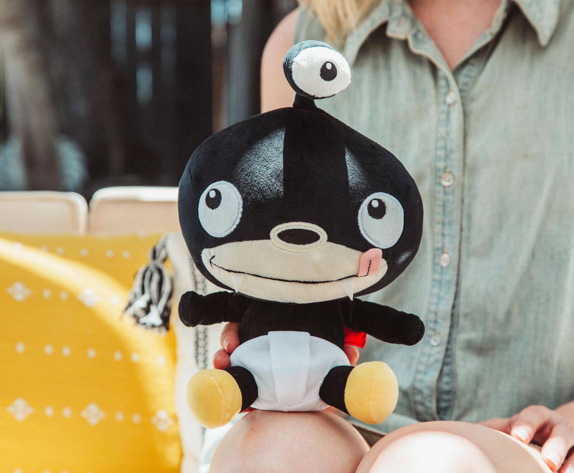 Alt View 3. Toynk - Futurama Nibbler 8-Inch Chibi Collector Plush Toy - Black.